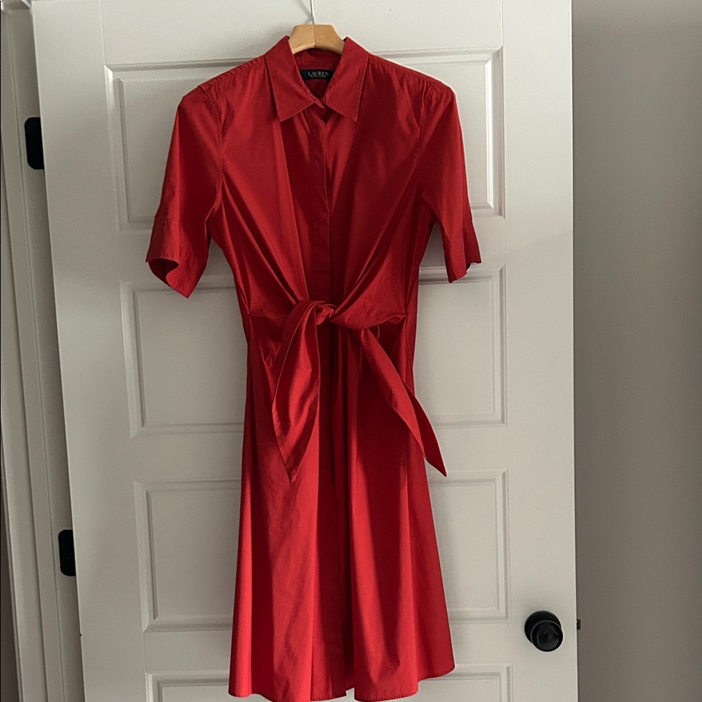 Ralph Lauren Red Midi Dress